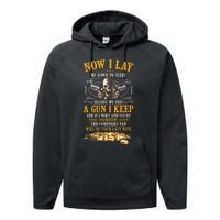 Now I Lay Me Down To Sleep Beside My Bed A Gun I Keep Performance Fleece Hoodie