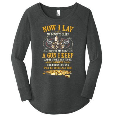 Now I Lay Me Down To Sleep Beside My Bed A Gun I Keep Women's Perfect Tri Tunic Long Sleeve Shirt