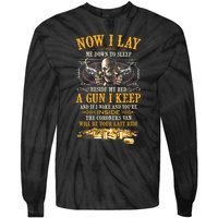 Now I Lay Me Down To Sleep Beside My Bed A Gun I Keep Tie-Dye Long Sleeve Shirt