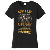 Now I Lay Me Down To Sleep Beside My Bed A Gun I Keep Women's T-Shirt