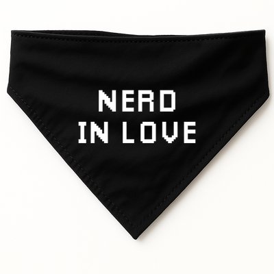 Nerd In Love Computer Funny Gift USA-Made Doggie Bandana
