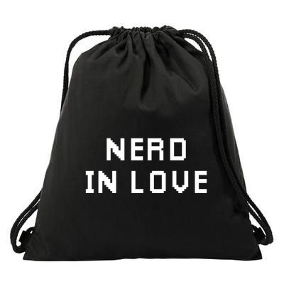 Nerd In Love Computer Funny Gift Drawstring Bag