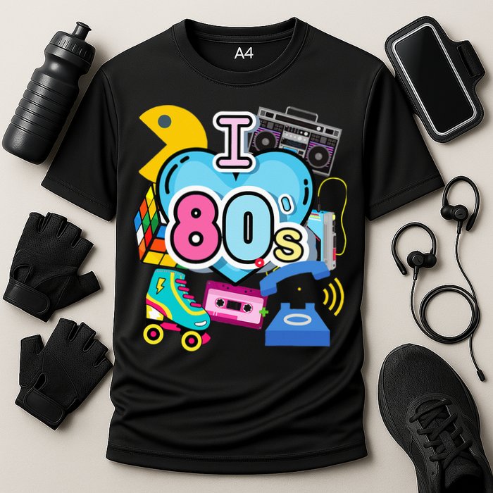 Nostalgic I Love The 80s Trip Down Memory Lane 80s Style Performance Shirt