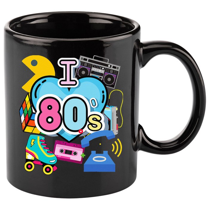 Nostalgic I Love The 80s Trip Down Memory Lane 80s Style 11oz C Handle Ceramic Mug