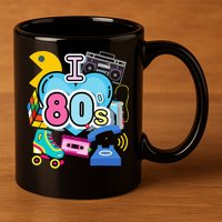Nostalgic I Love The 80s Trip Down Memory Lane 80s Style 11oz C Handle Ceramic Mug