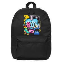 Nostalgic I Love The 80s Trip Down Memory Lane 80s Style 16 in Basic Backpack