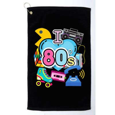 Nostalgic I Love The 80s Trip Down Memory Lane 80s Style Platinum Collection Golf Towel