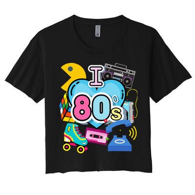 Nostalgic I Love The 80s Trip Down Memory Lane 80s Style Crop Top