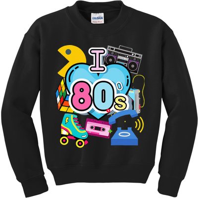 Nostalgic I Love The 80s Trip Down Memory Lane 80s Style Kids Sweatshirt