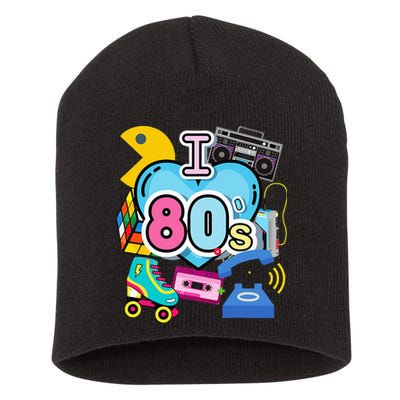 Nostalgic I Love The 80s Trip Down Memory Lane 80s Style Short Acrylic Beanie
