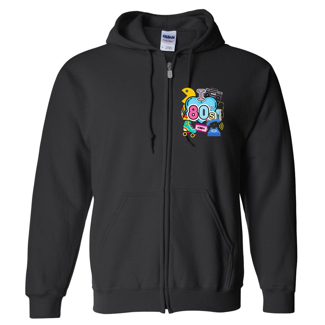 Nostalgic I Love The 80s Trip Down Memory Lane 80s Style Full Zip Hoodie