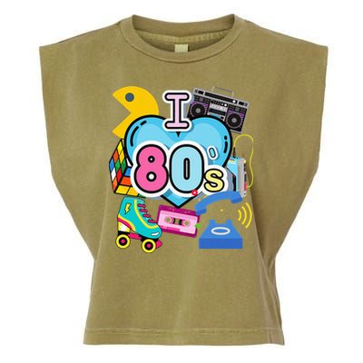 Nostalgic I Love The 80s Trip Down Memory Lane 80s Style Garment-Dyed Women's Muscle Tee