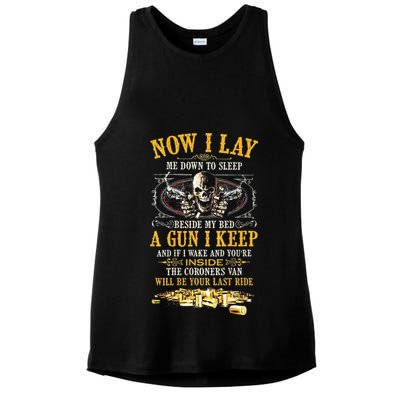 Now I Lay Me Down To Sleep Beside My Bed A Gun I Keep Ladies PosiCharge Tri-Blend Wicking Tank