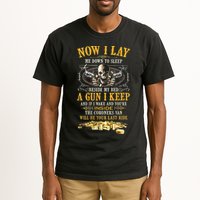 Now I Lay Me Down To Sleep Beside My Bed A Gun I Keep Tall T-Shirt