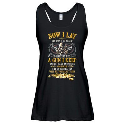 Now I Lay Me Down To Sleep Beside My Bed A Gun I Keep Ladies Essential Flowy Tank