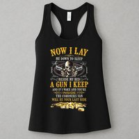 Now I Lay Me Down To Sleep Beside My Bed A Gun I Keep Womens Tank Top