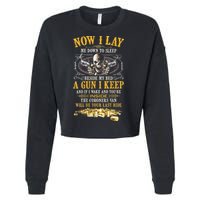 Now I Lay Me Down To Sleep Beside My Bed A Gun I Keep Cropped Pullover Crew