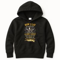 Now I Lay Me Down To Sleep Beside My Bed A Gun I Keep Kids Hoodie