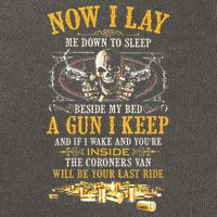 Now I Lay Me Down To Sleep Beside My Bed A Gun I Keep Cotton Canvas Backpack