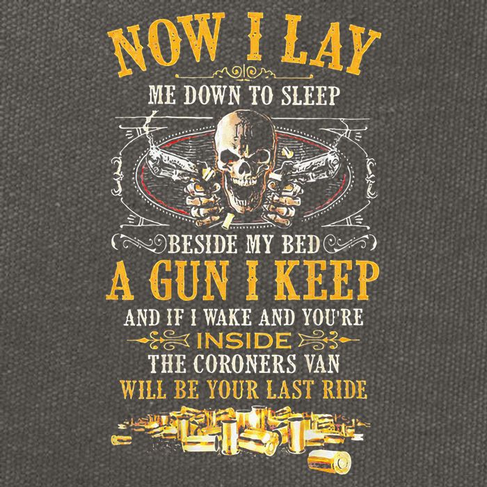 Now I Lay Me Down To Sleep Beside My Bed A Gun I Keep Cotton Canvas Backpack