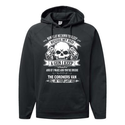 Now i lay me down to sleep a gun i keep gun firearms Performance Fleece Hoodie