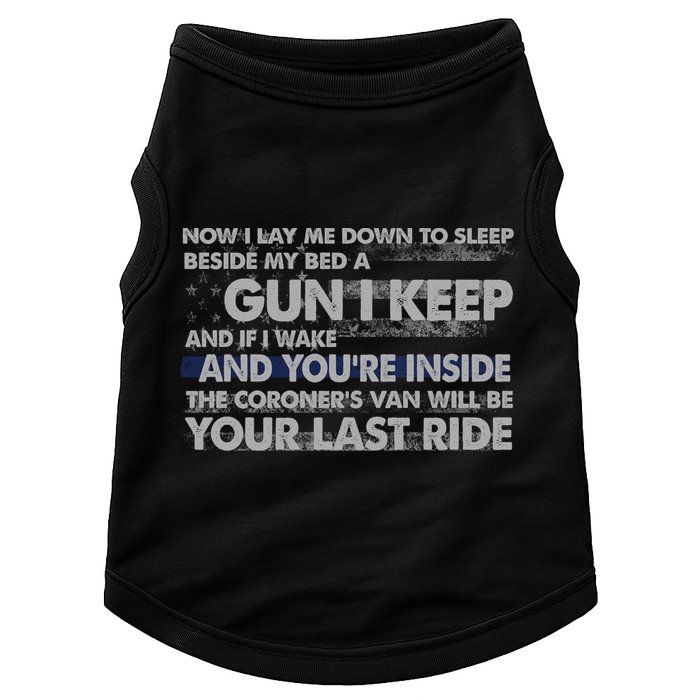 Now I Lay Me Down To Sleep Beside My Bed A Gun I Keep Doggie Tank