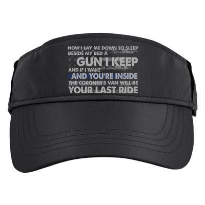 Now I Lay Me Down To Sleep Beside My Bed A Gun I Keep Adult Drive Performance Visor