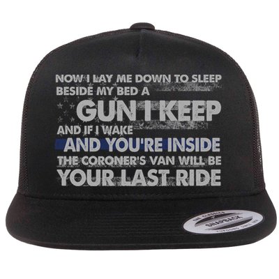 Now I Lay Me Down To Sleep Beside My Bed A Gun I Keep Flatbill Hat