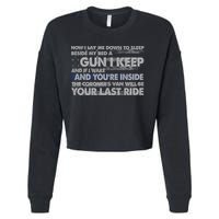 Now I Lay Me Down To Sleep Beside My Bed A Gun I Keep Cropped Pullover Crew