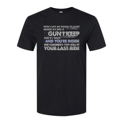 Now I Lay Me Down To Sleep Beside My Bed A Gun I Keep Softstyle CVC T-Shirt