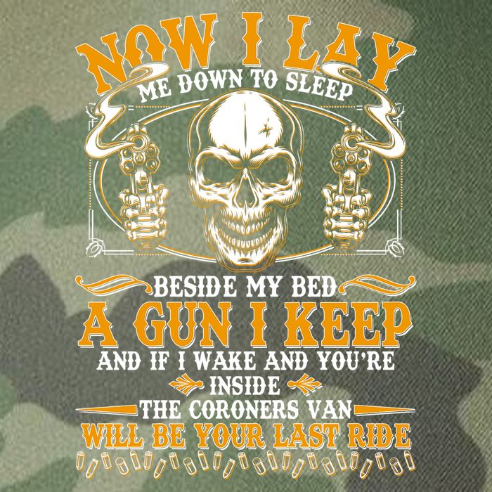 Now I Lay Me Down To Sleep Gun Skull Legacy Tie Dye Trucker Hat