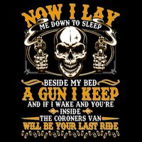 Now I Lay Me Down To Sleep Gun Skull 16 in Basic Backpack