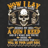 Now I Lay Me Down To Sleep Gun Skull Golf Towel