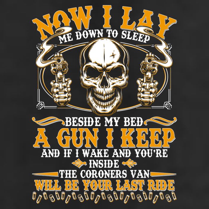 Now I Lay Me Down To Sleep Gun Skull Golf Towel