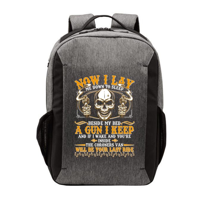 Now I Lay Me Down To Sleep Gun Skull Vector Backpack