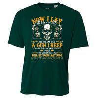 Now I Lay Me Down To Sleep Gun Skull Cooling Performance Crew T-Shirt