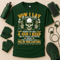 Now I Lay Me Down To Sleep Gun Skull Cooling Performance Crew T-Shirt