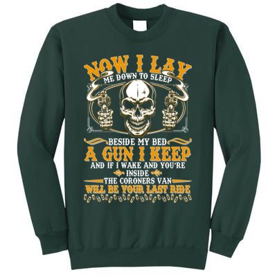 Now I Lay Me Down To Sleep Gun Skull Sweatshirt