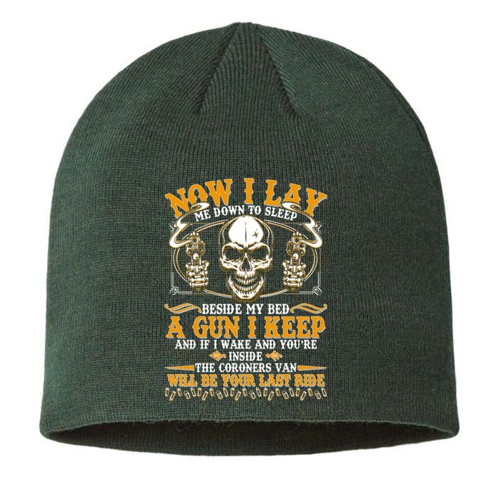 Now I Lay Me Down To Sleep Gun Skull Sustainable Beanie