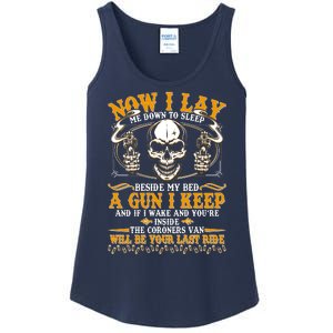 Now I Lay Me Down To Sleep Gun Skull Ladies Essential Tank