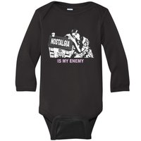 Nostalgia Is My Enemy Baby Long Sleeve Bodysuit