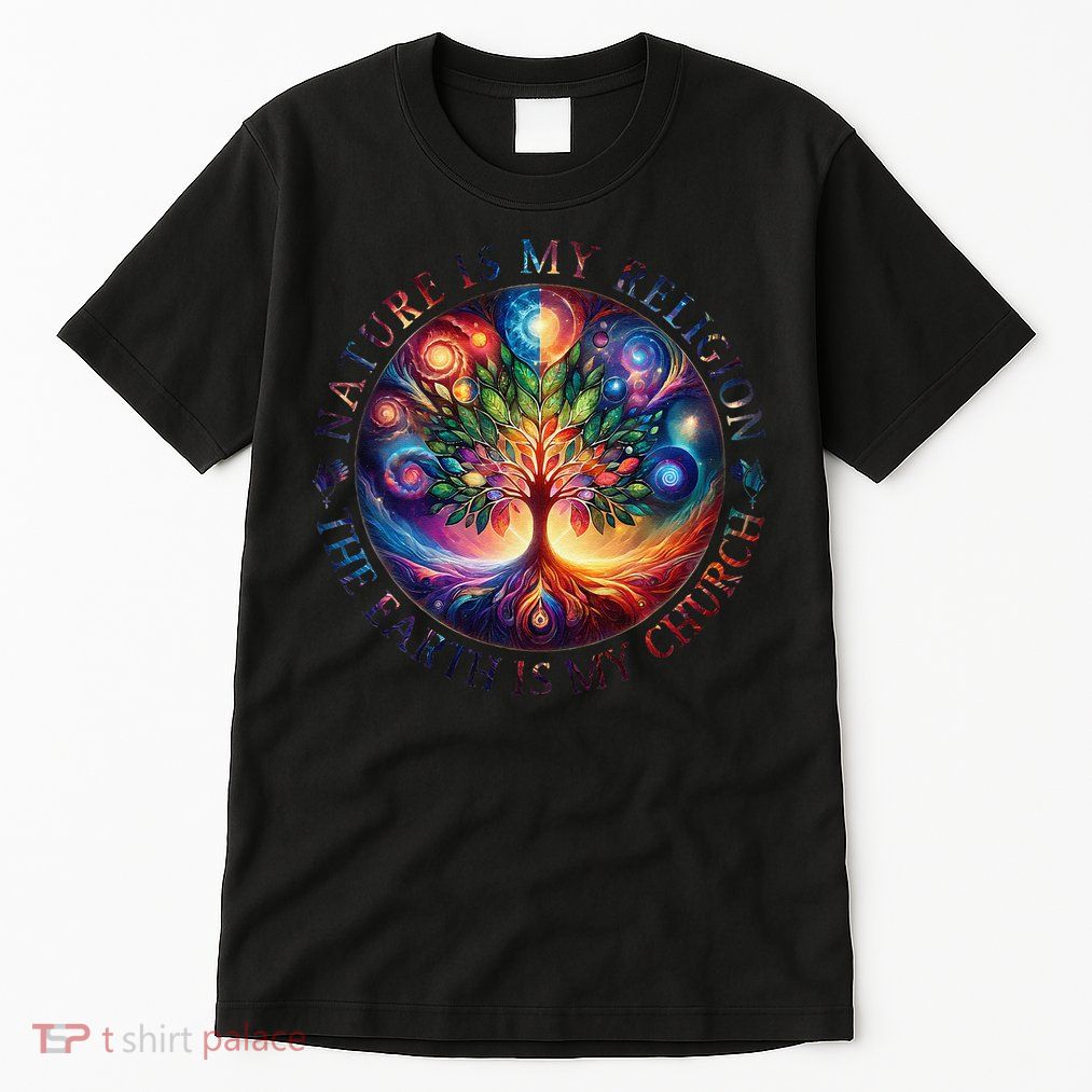 Nature Is My Religion The Earth Is My Church Mandala Tree Tall T-Shirt