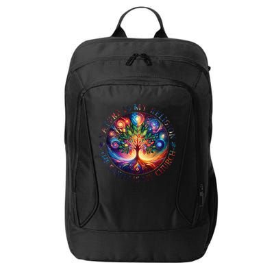 Nature Is My Religion The Earth Is My Church Mandala Tree City Backpack