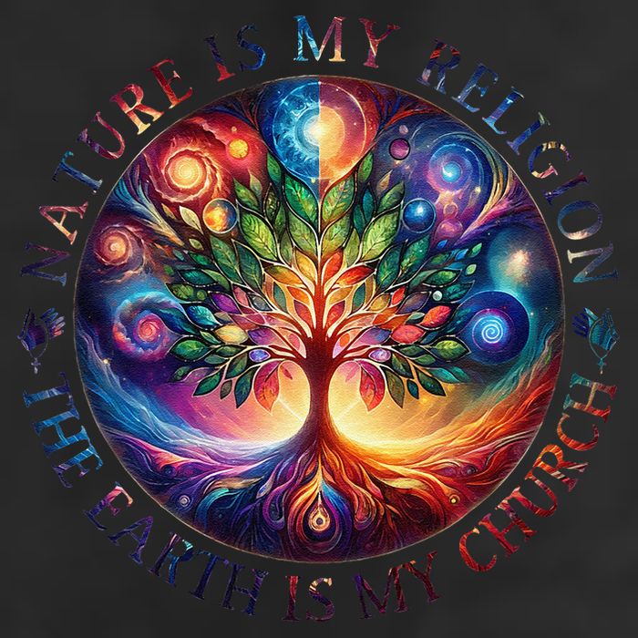 Nature Is My Religion The Earth Is My Church Mandala Tree Adult Drive Performance Visor