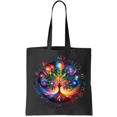 Nature Is My Religion The Earth Is My Church Mandala Tree Bag