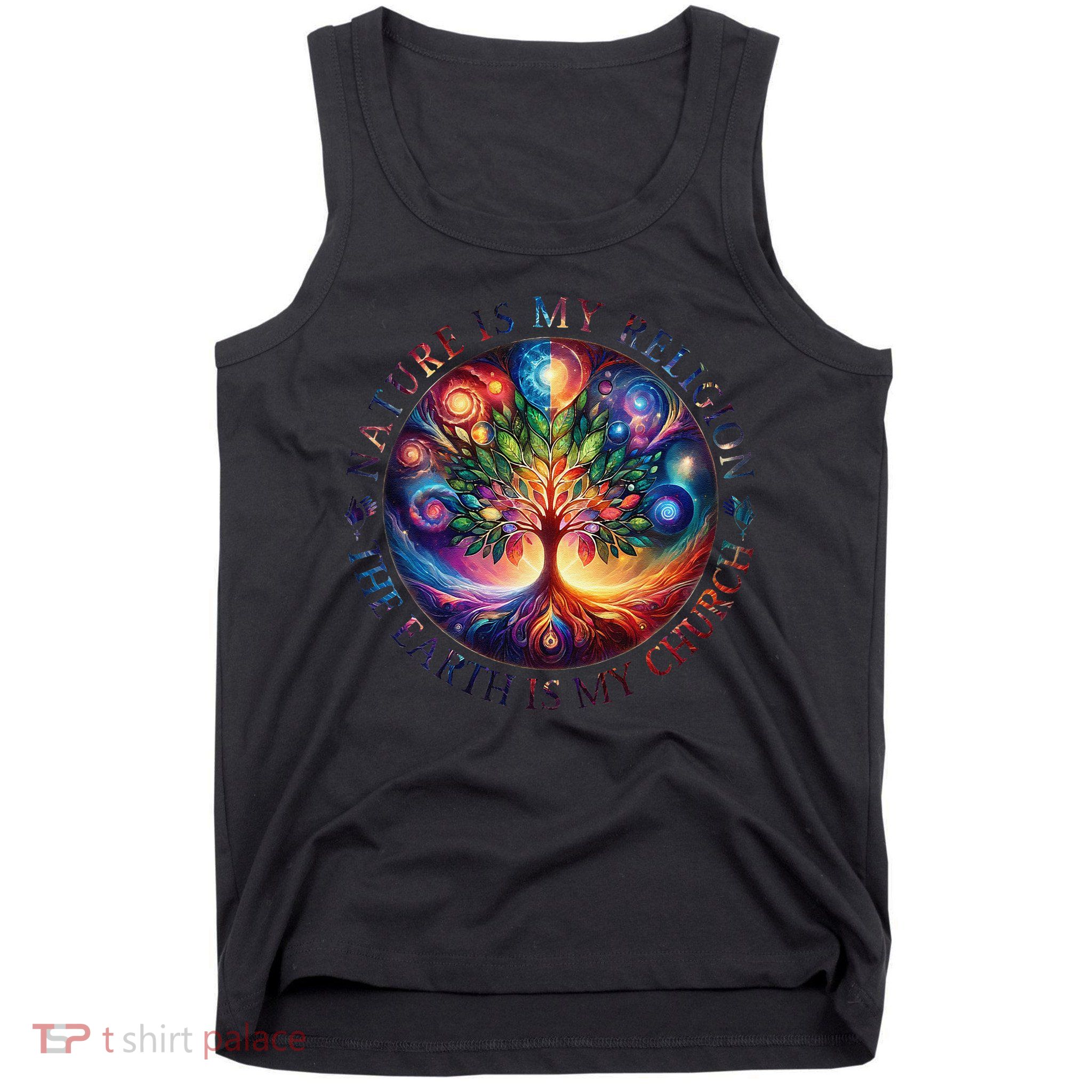 Nature Is My Religion The Earth Is My Church Mandala Tree Tank Top
