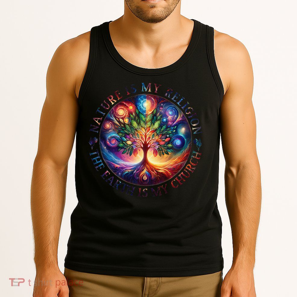 Nature Is My Religion The Earth Is My Church Mandala Tree Tank Top