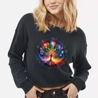 Nature Is My Religion The Earth Is My Church Mandala Tree Cropped Pullover Crew