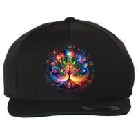 Nature Is My Religion The Earth Is My Church Mandala Tree Wool Snapback Cap