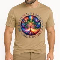 Nature Is My Religion The Earth Is My Church Mandala Tree Cooling Performance Crew T-Shirt